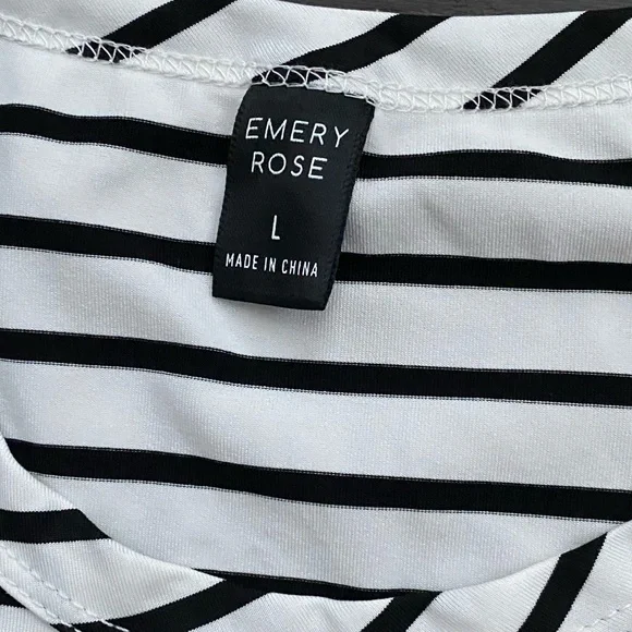 SHEIN Monochrome Striped Long Sleeve Tee - Picture 4 of 8